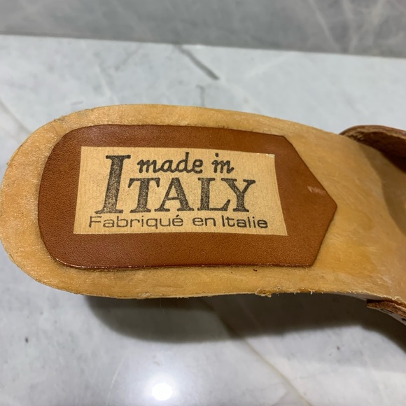 Vintage Italian leather heeled sandals size 7.5 - Picture 6 of 8